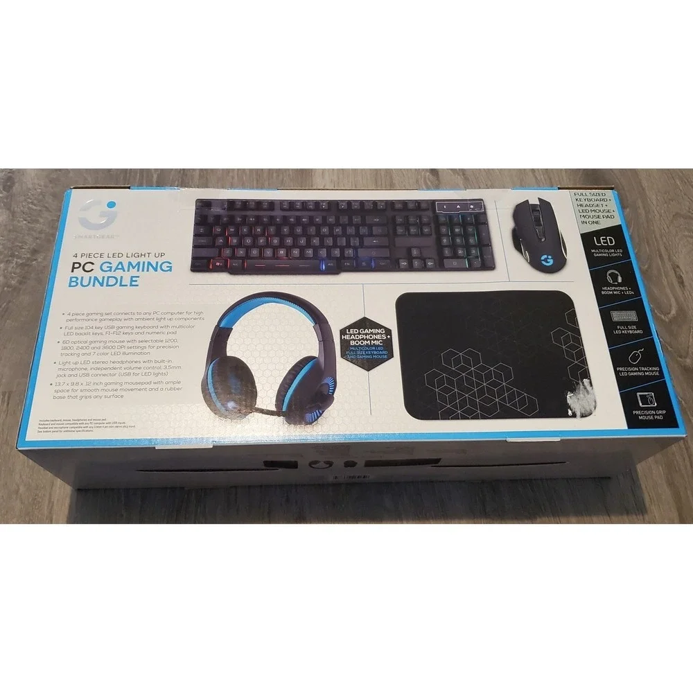 Smart Gear Rainbow Mechanical Gaming Keyboard and Mouse and Headphones Combo